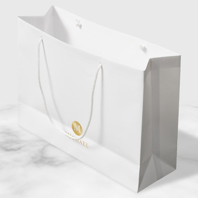 Monogram för Personligen Luxury White och Guld (Skapare uppladdad)