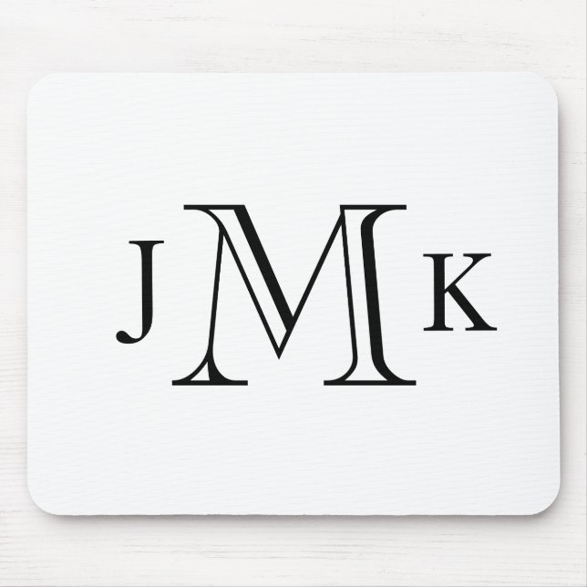 Monogram för personligens Anpassningsbar Musmatta (Framsidan)