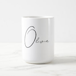 Monogram för personligens Elegant Kaffemugg