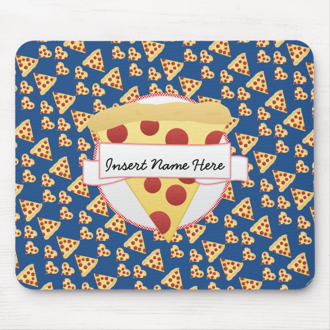 Monogram för Pizzaälskareanpassade Musmatta (Framsidan)