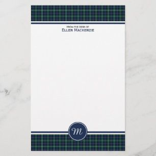 Monogram för pläd för Campbell familjTartan Brevpapper