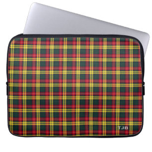 Monogram för pläd för klanBuchanan Tartan färg Laptop Sleeve