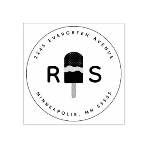 Monogram för popup-Personlig för Roligt Stämpel