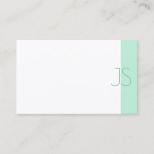 Monogram för Professionell Enkel Elegant Mint Gr Visitkort