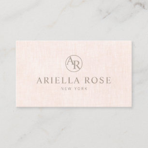 Monogram för Professionell för Rosa med enkel Ele Visitkort