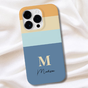Monogram för Retro Färg blockerar