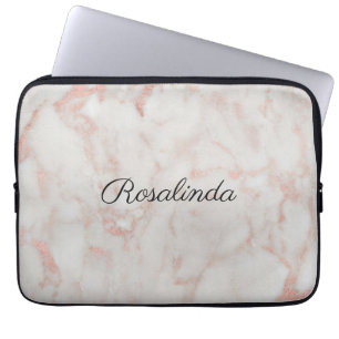 Monogram för ro och vitfisk och Glitter Mönster Laptop Fodral