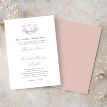 Monogram för Rosa Bröllop Calligraphy