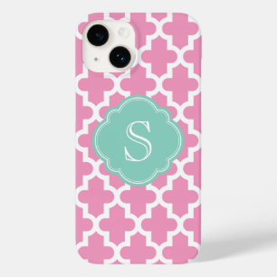 Monogram för rosa och vattenlevande modern marocka