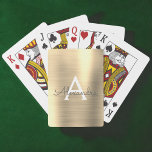 Monogram för rostfritt stål från Guld Casinokort<br><div class="desc">Monogram för uppspelningskort av rostfritt stål i Guld Faux metallic Foil Stainless Steel Elegant. De här spelkorten kan anpassas så att de omfattar ditt första och första namn och gör en underbar partitjänst för en födelsedagsfest-,  möhippa- eller bachelorette-fest.</div>
