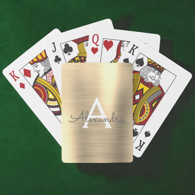 Monogram för rostfritt stål från Guld Casinokort (Skapare uppladdad)