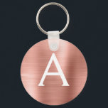 Monogram för rostfritt stål från rosa ros Guld Nyckelring<br><div class="desc">Nyckelkedjan för Elegant av metallstensfritt stål i rosa ros Faux-Guldet. Dessa nyckelkedjor kan anpassas så att de omfattar ditt första och första namn. Dessa nyckelringar gör underbar födelsedag,  möhippa eller bachelorette-parti till fördel.</div>