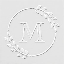 Monogram för rund Löv