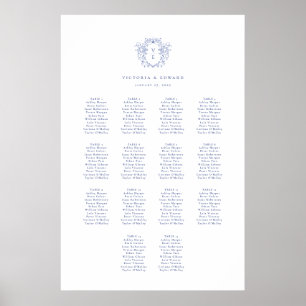 Monogram för sätesdiagram i ReEmergency Blue Vapen Poster