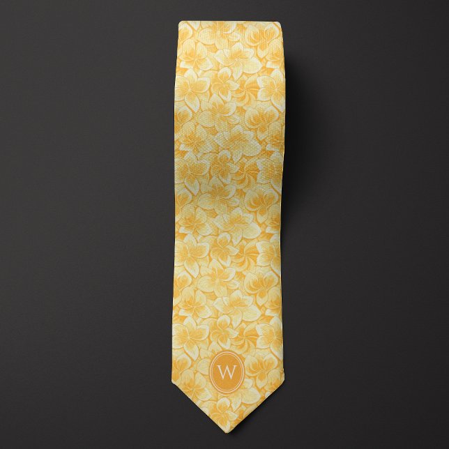 Monogram för Senard Gult Blommigt Slips (Skapare uppladdad)