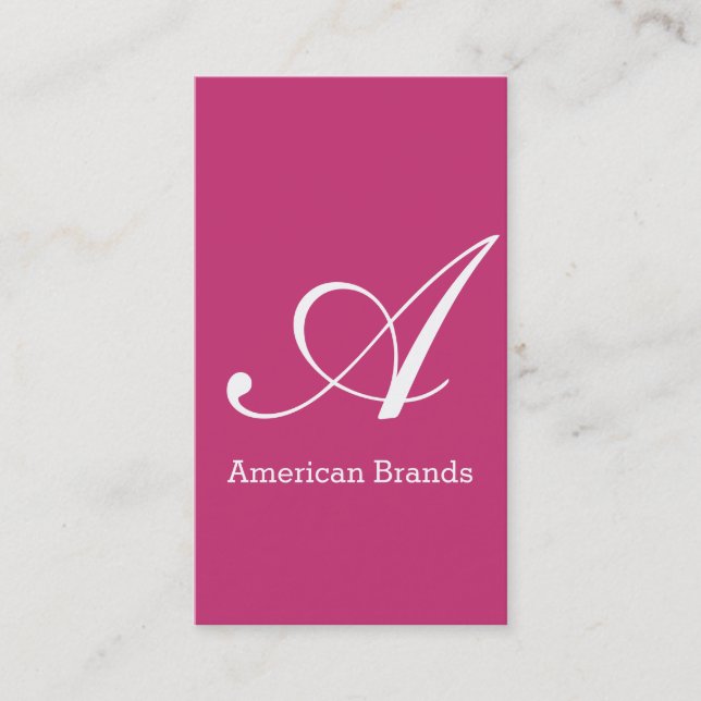 Monogram för serietyp (ändring 3) visitkort (Framsida)