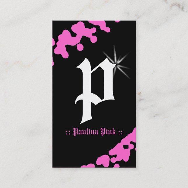 MONOGRAM för SKYMT 311-PINK Visitkort (Framsida)