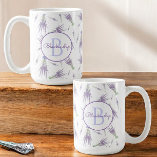 Monogram för slaverparfymer från Rustik torr laven Kaffemugg