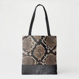Monogram för Snake Skin & Leather Tygkasse