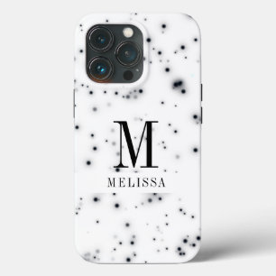 Monogram för snyggt Black Glitter-drivrutiner