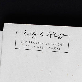 Monogram för Snyggt för Namn Anpassningsbar i retu Självfärgande Stämpel