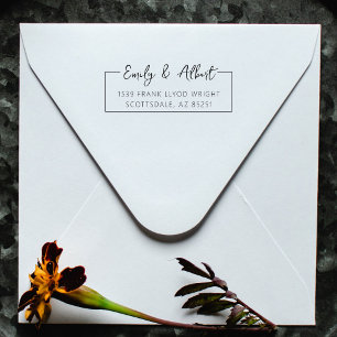 Monogram för Snyggt för Namn Anpassningsbar i retu Självfärgande Stämpel