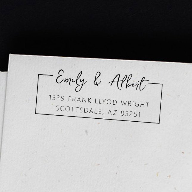 Monogram för Snyggt för Namn Anpassningsbar i retu Självfärgande Stämpel (Skapare uppladdad)