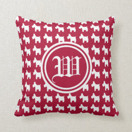 Monogram för spänning (Westies) Kudde