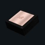 Monogram för Struktur av metallisk formgivning i r Minnesask<br><div class="desc">Elegant,  klicka på bakgrundsbilden ro guld i metallisk struktur,  modern design med ett anpassningsbar monogram.</div>