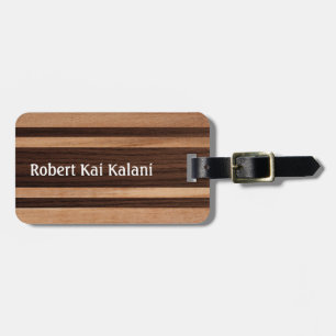 Monogram för surfingbräda Waikokos för hawaiansk Bagagebricka