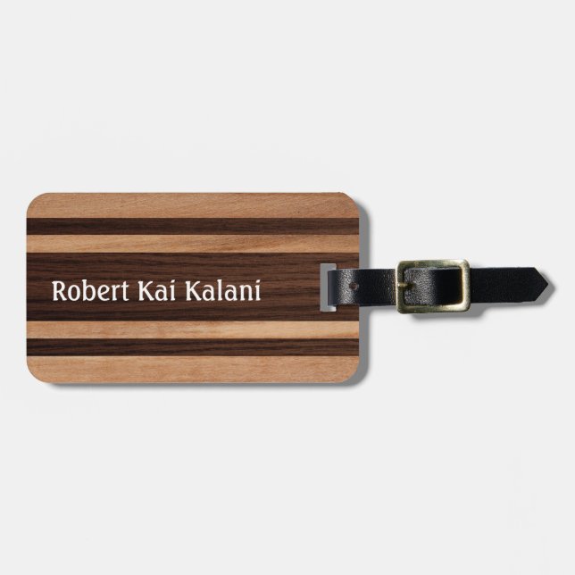 Monogram för surfingbräda Waikokos för hawaiansk Bagagebricka (Horisontell Framsida)