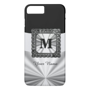 Monogram för svart och silver
