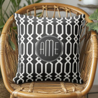 Monogram för svart och vit geometrisk Anpassningsb