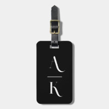 Monogram för svart och vit modern elegant