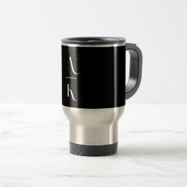 Monogram för svart och vit modern elegant resemugg