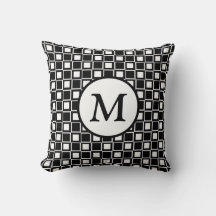 Monogram för svarta och vita kontrollpaneler