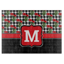 Monogram för svartvita vallar i shabby chic