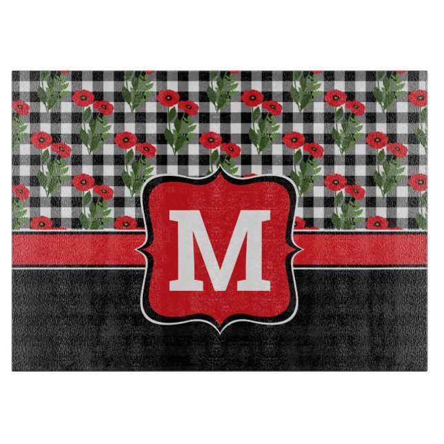 Monogram för svartvita vallar i shabby chic (Framsidan)