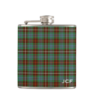 Monogram för Tartan för Fraser klanjakt Fickplunta