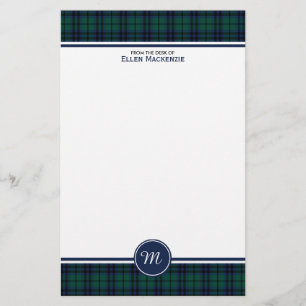 Monogram för Tartan för Keith klan modern Brevpapper