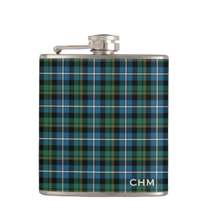 Monogram för Tartan för klanMacRae jakt Fickplunta