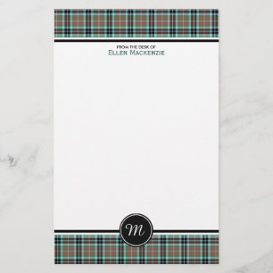 Monogram för Tartan för Thompson klanjakt Brevpapper