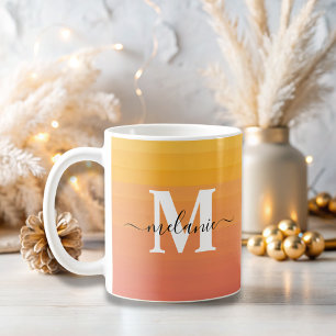 Monogram för trendigets minimalistiska moderna Pas Kaffemugg