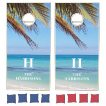 Monogram för tropisk paradise-stranden