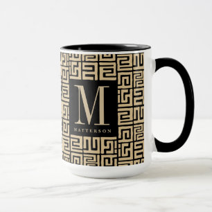 Monogram för tryck för Black Sand Kuba inspirera Mugg
