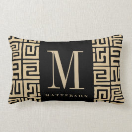 Monogram för tryck för Black|Sand Kuba inspirerad Lumbarkudde