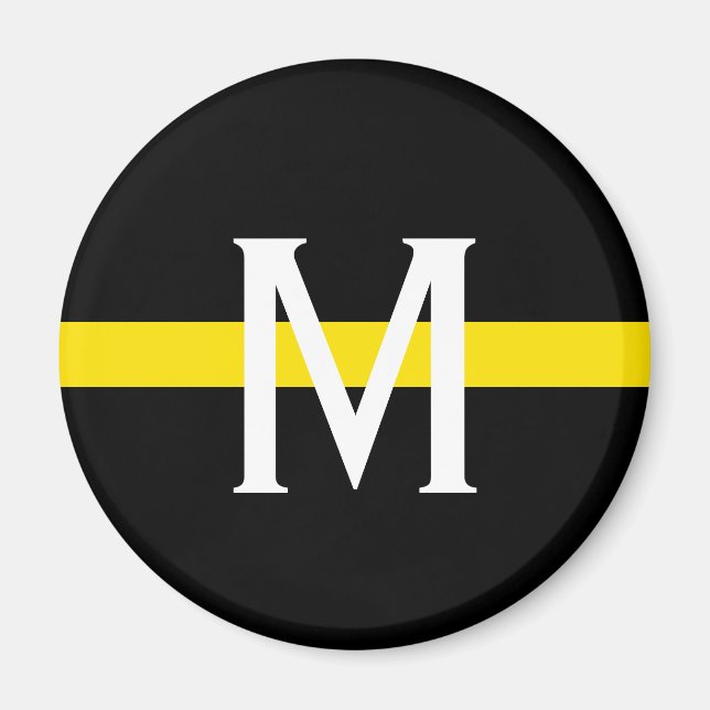 Monogram för tunn Gult Magnet (Framsidan)