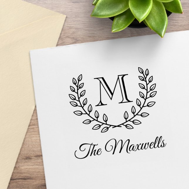 Monogram för utandning av dubbla Inledande familj  Stämpel (Skapare uppladdad)