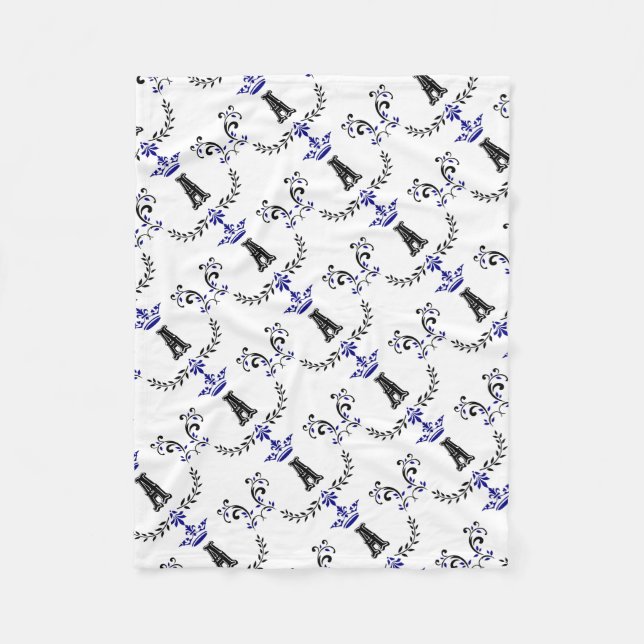 Monogram för utandning av krona fleecefilt (Framsidan)