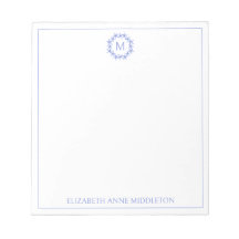 Monogram för utandning av kustblått och vitt stjär